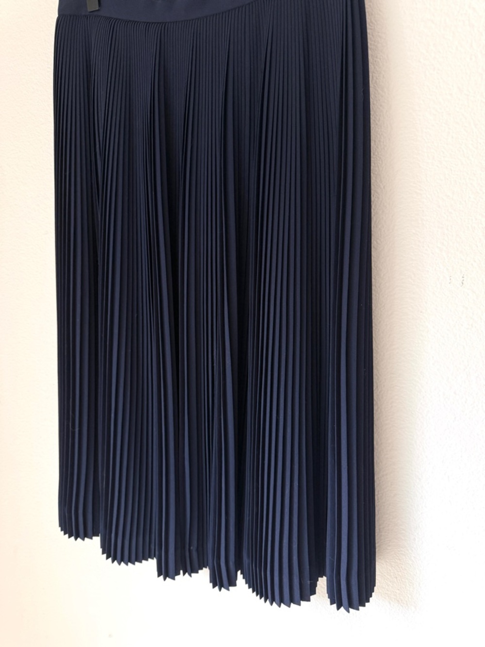 J. Crew Navy Pleated Midi Skirt - Picture 3 of 7
